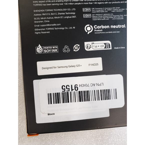 TORRAS Case for Samsung Galaxy S25 Plus. Frosted Matte Black. Button Replacement - Picture 7 of 11